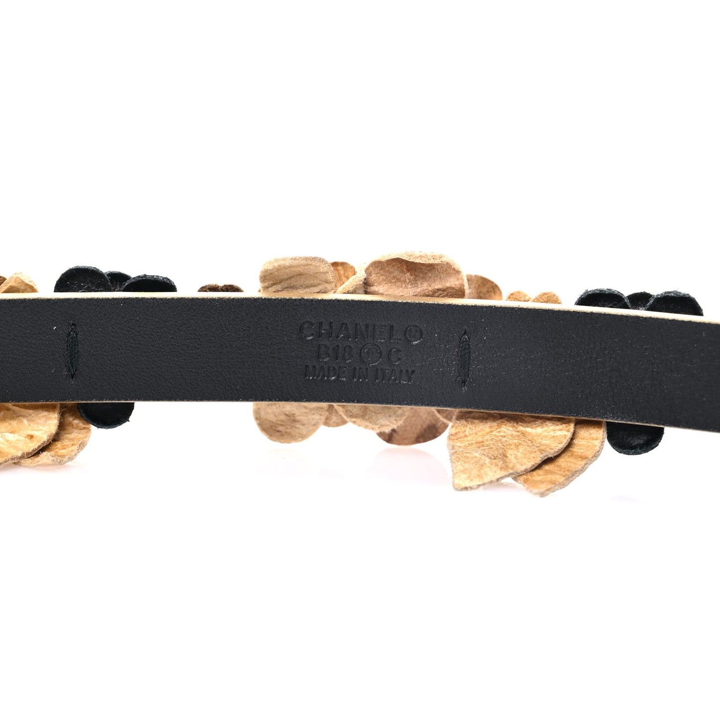 Metallic Lambskin CC Belt 75 30 Gold