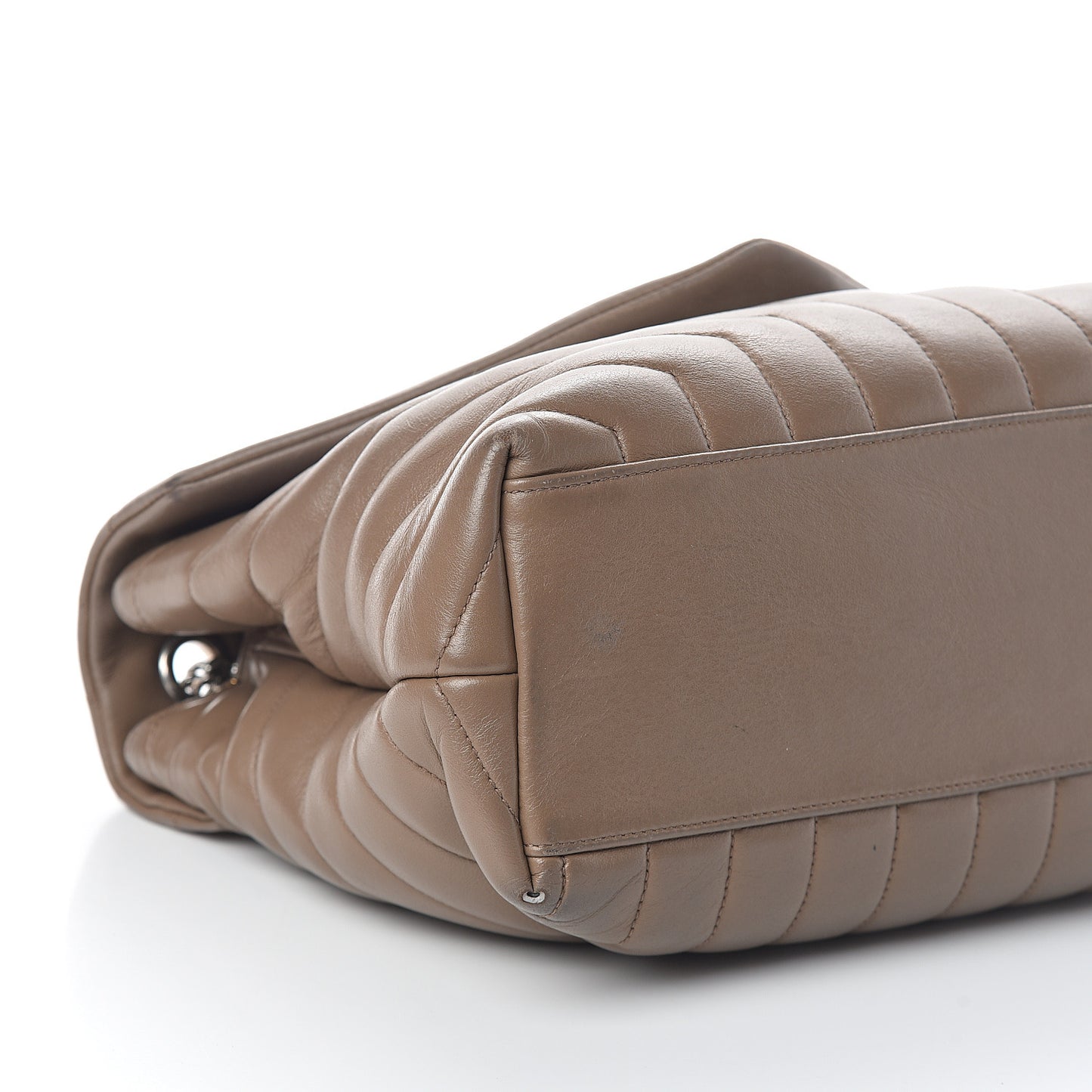 Calfskin Y Quilted Medium Loulou Monogram Chain Satchel Light Brown
