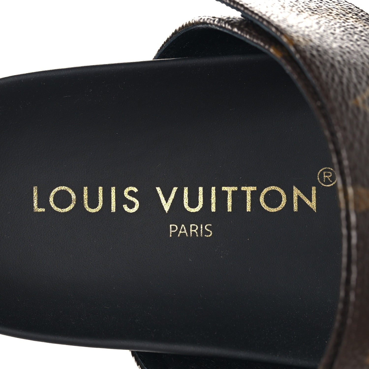 Louis Vuitton Monogram Bom Dia Mule Sandals 38.5 Black 9 of 10