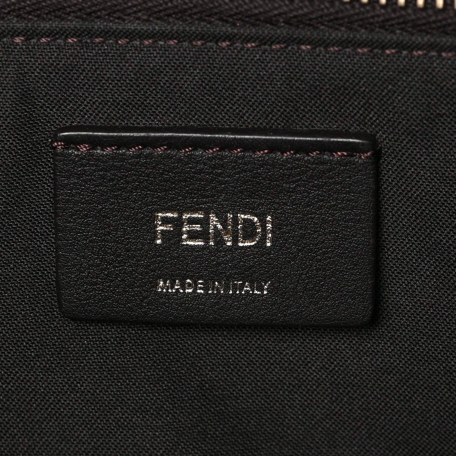 Fendi Vitello Dolce Monster Eyes Inlay Studded Medium By The Way Boston Bag Camelia Black Multicolor 6 of 8