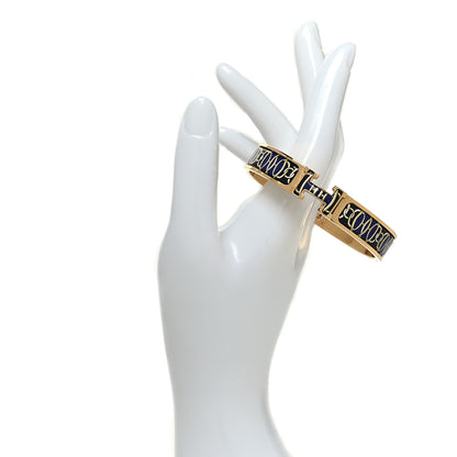 Hermes Enamel Narrow Print Clic Clac H Bracelet GM Marine Classique 2 of 5