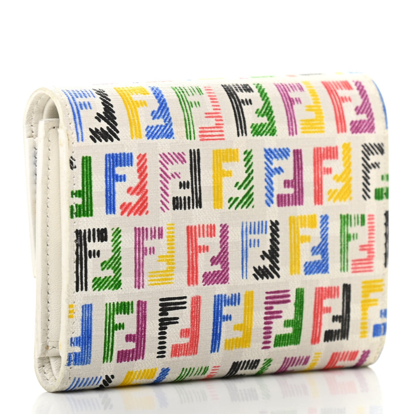 Zucchino Spalmati FF Multicolor Tri-fold Wallet White Multicolor