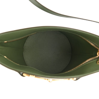Celine Calfskin Crecy Bucket Bag Green 5 of 10
