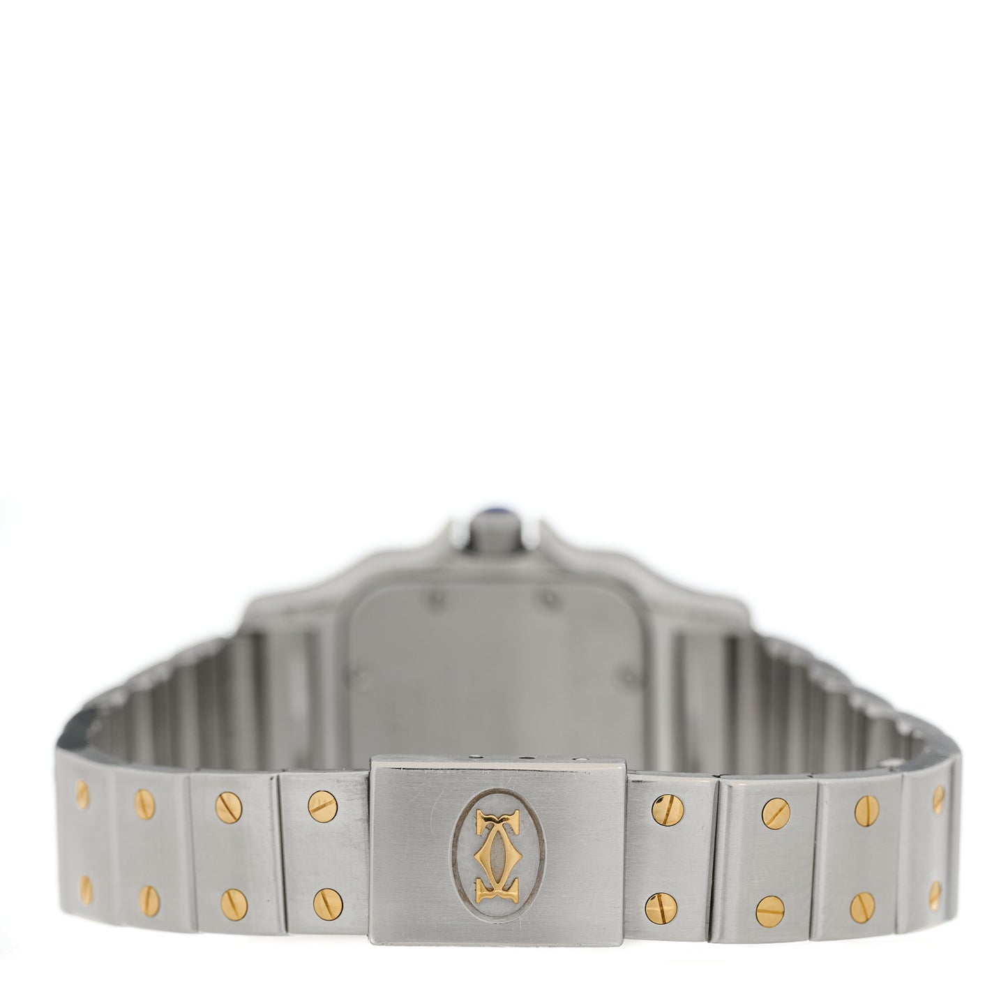 Stainless Steel 18K Yellow Gold 24mm Santos De Cartier Galbee Quartz Watch