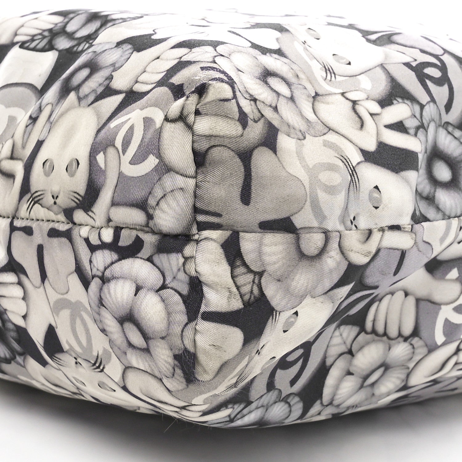 Chanel Nylon Cat Emoticon Tote Navy Silver 11 of 12