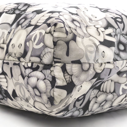 Chanel Nylon Cat Emoticon Tote Navy Silver 11 of 12