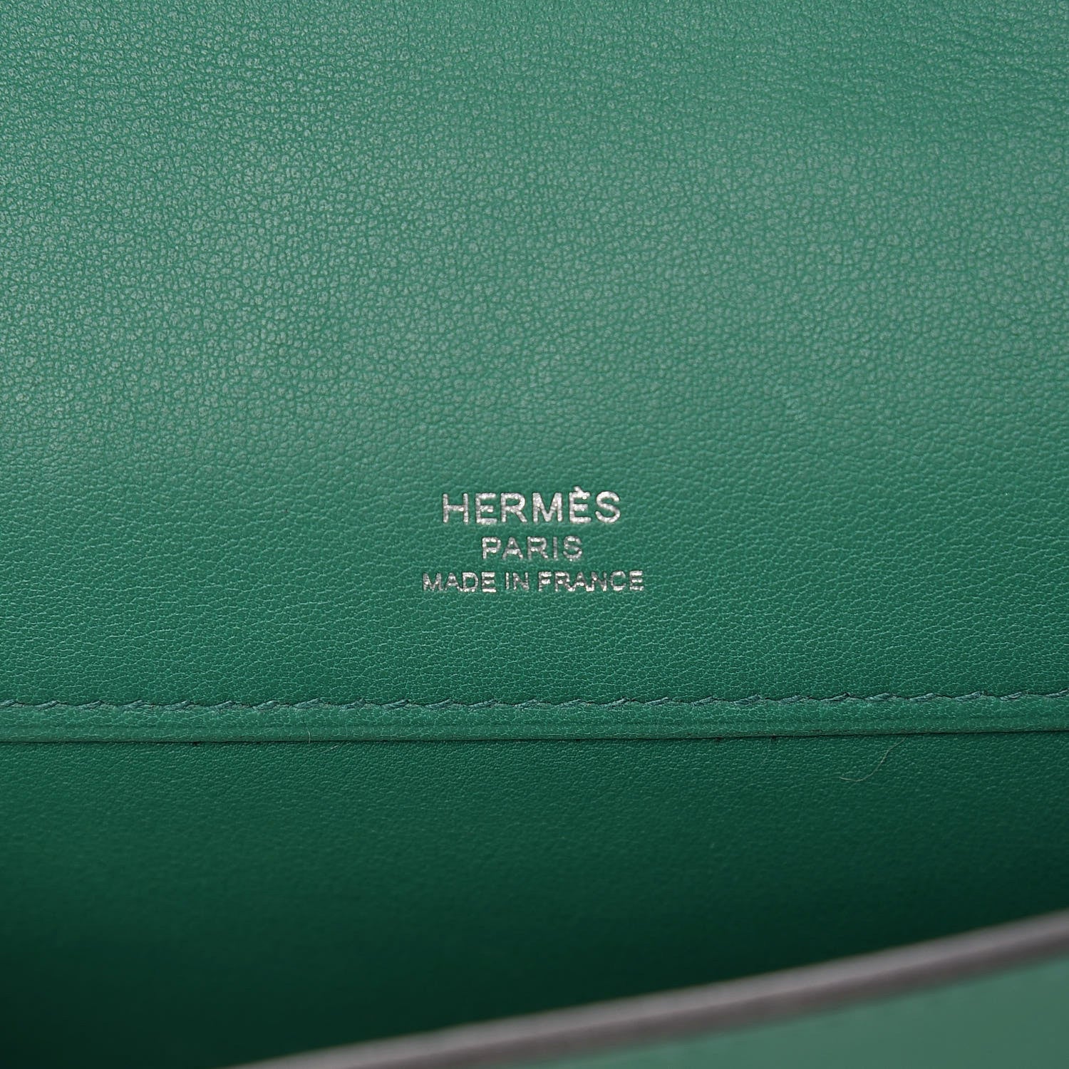 Hermes Swift Kelly Cut Clutch Pochette Vert Vertigo 9 of 10