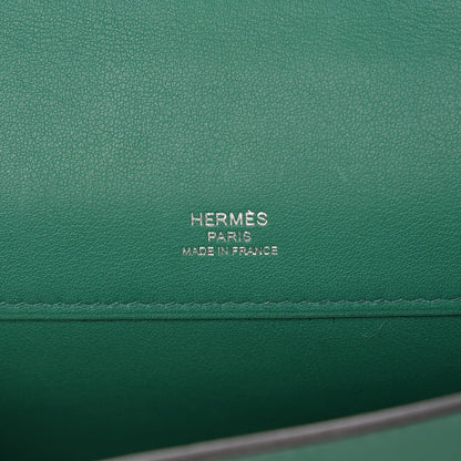 Hermes Swift Kelly Cut Clutch Pochette Vert Vertigo 9 of 10