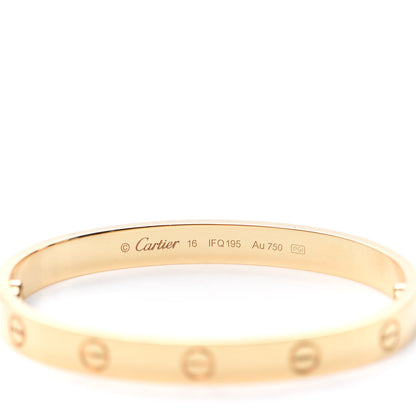 Cartier 18K Yellow Gold LOVE Bracelet 16 5 of 7