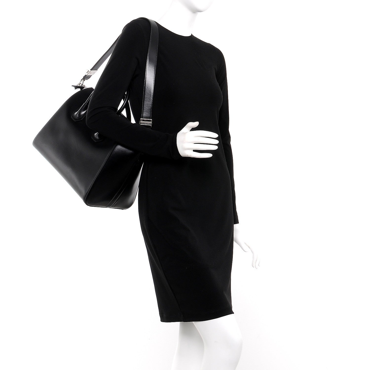 Givenchy Shiny Lord Calfskin Medium Antigona Black 2 of 7