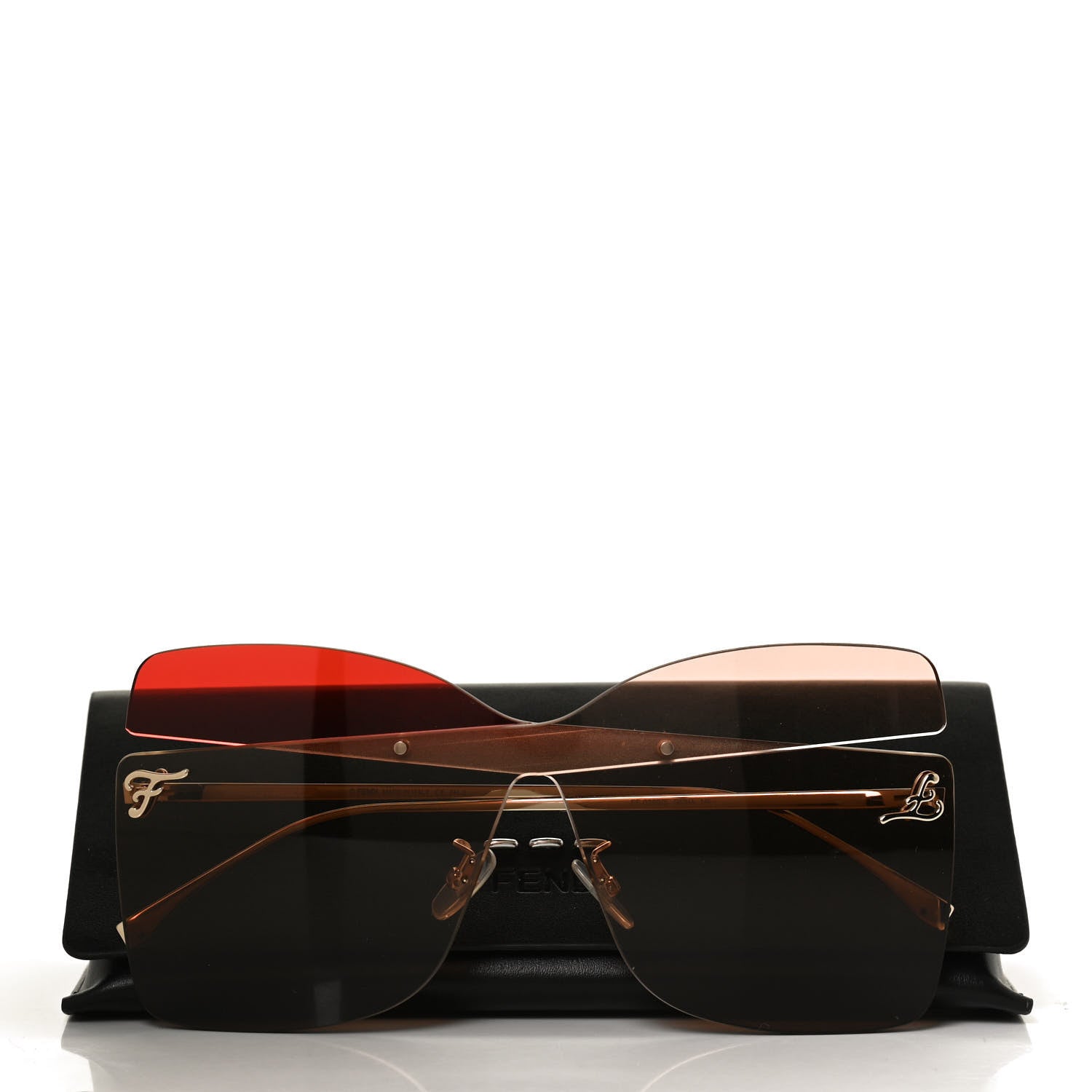 Fendi Metal Sunglasses FF0399/S Red Gold 8 of 8