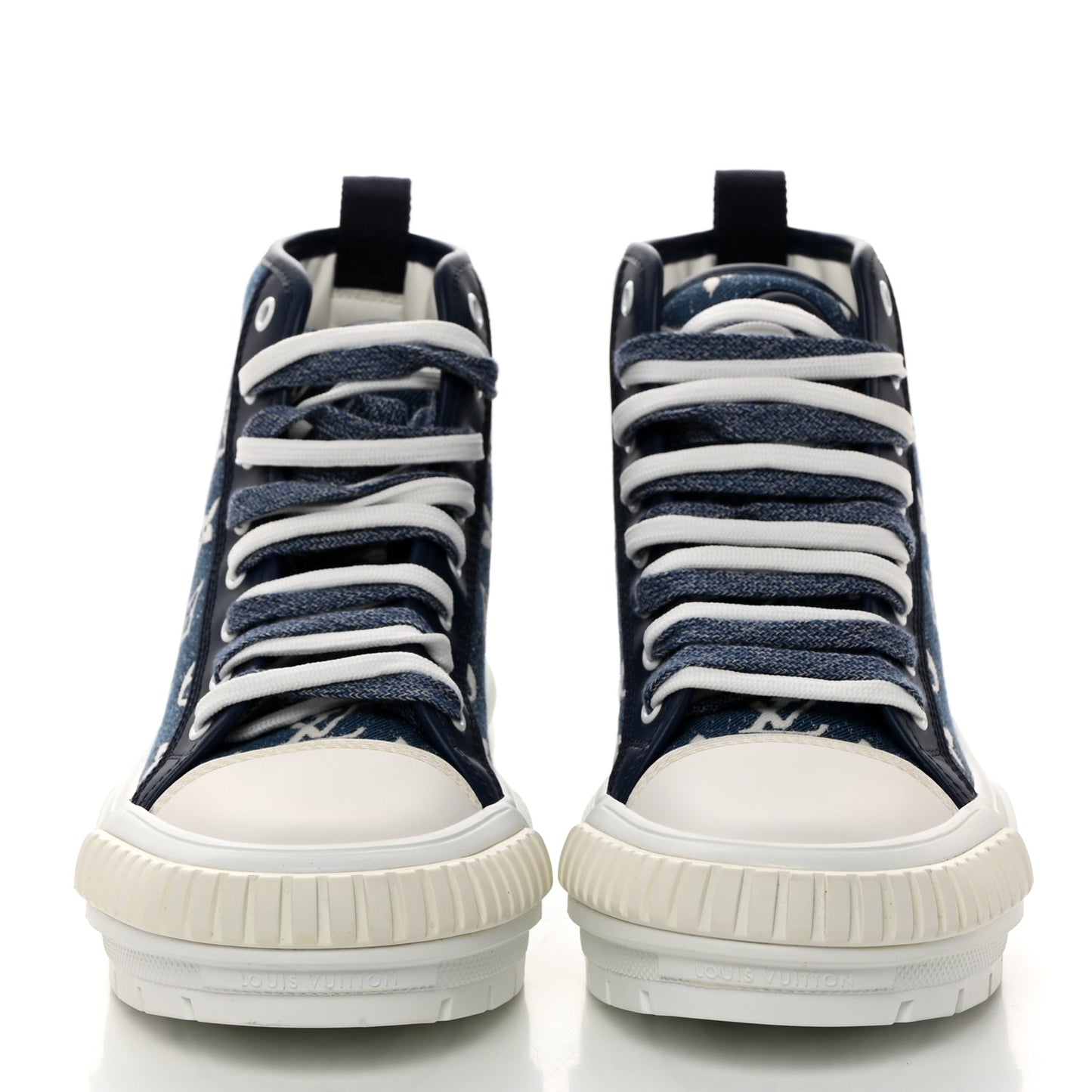 Denim Monogram Squad Sneaker Boots 38 Marine