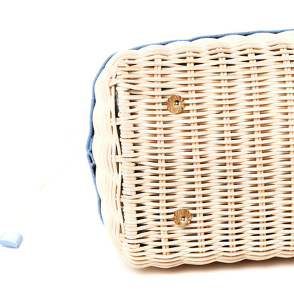 Christian Dior Wicker Oblique Medium Lady Dior Bag Cornflower Blue 7 of 8
