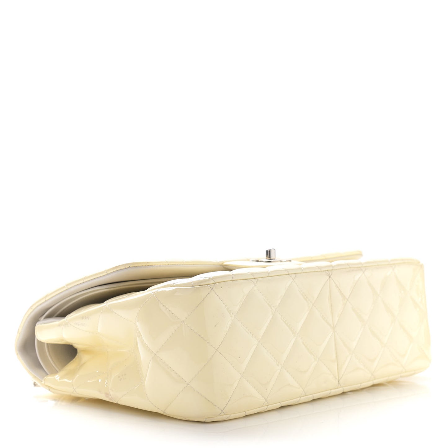 Patent Quilted Jumbo Double Flap Pearl