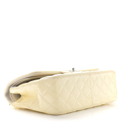 Chanel Patent Quilted Jumbo Double Flap Pearl 3 of 17