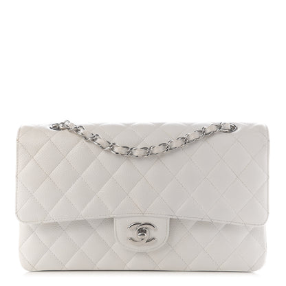 Chanel Caviar Quilted Medium Double Flap White 1 of 12