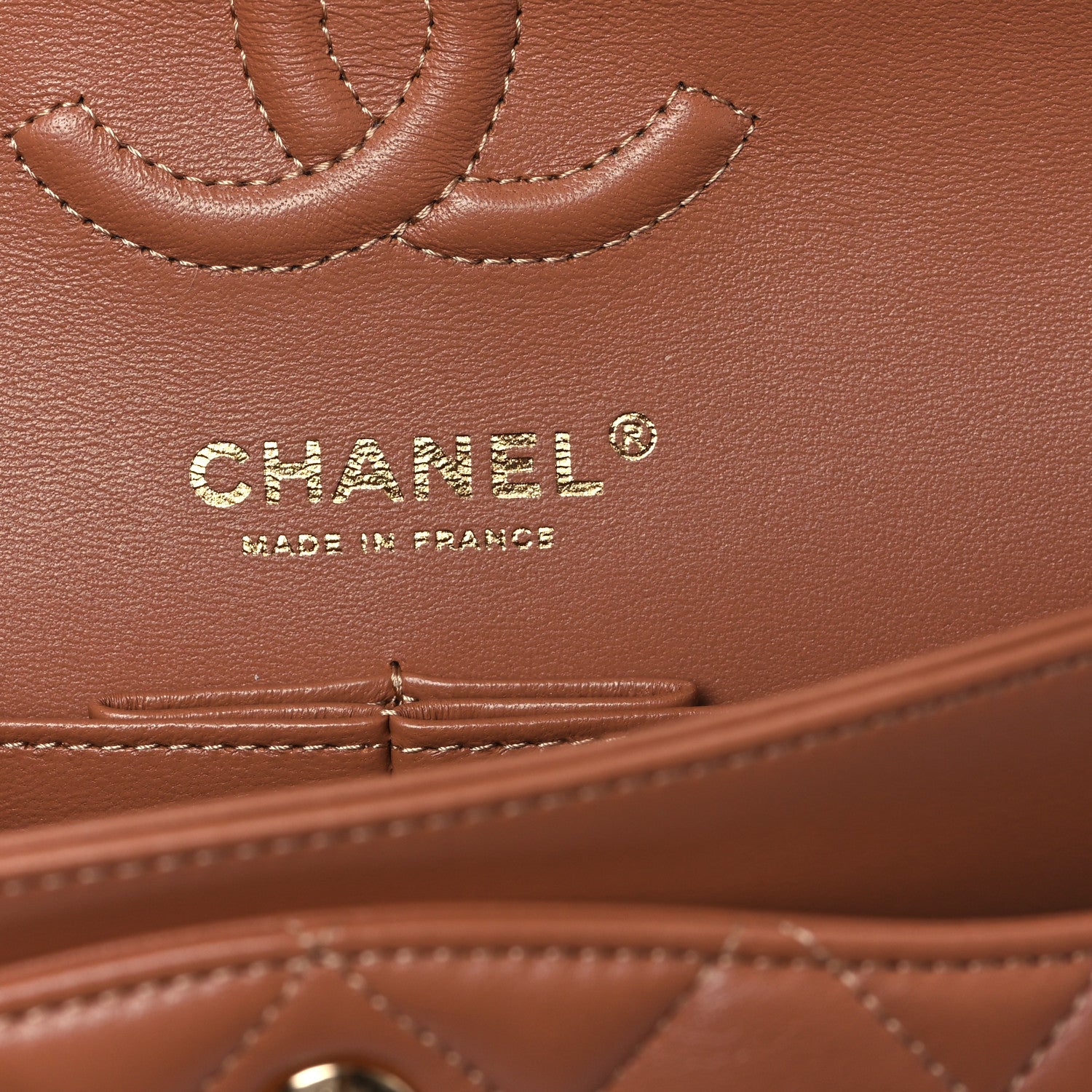 Chanel Lambskin Quilted Small Double Flap Brown 6 of 11