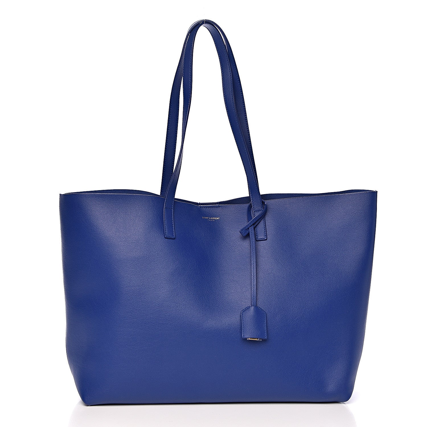 Saint Laurent Calfskin Large Shopping Tote Flash Blue 3 of 11