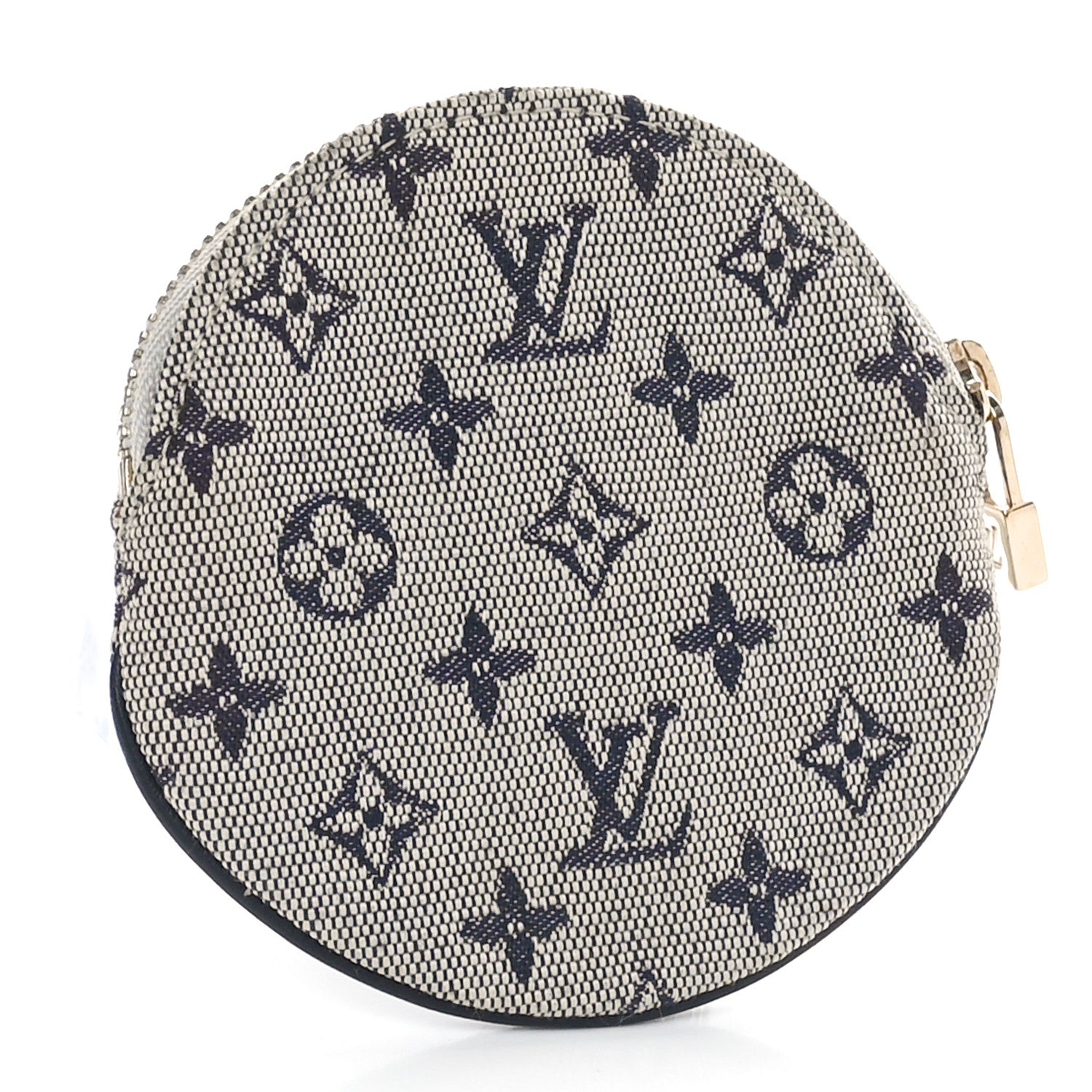 Louis Vuitton Mini Lin Croisette Round Coin Purse Blue 3 of 6