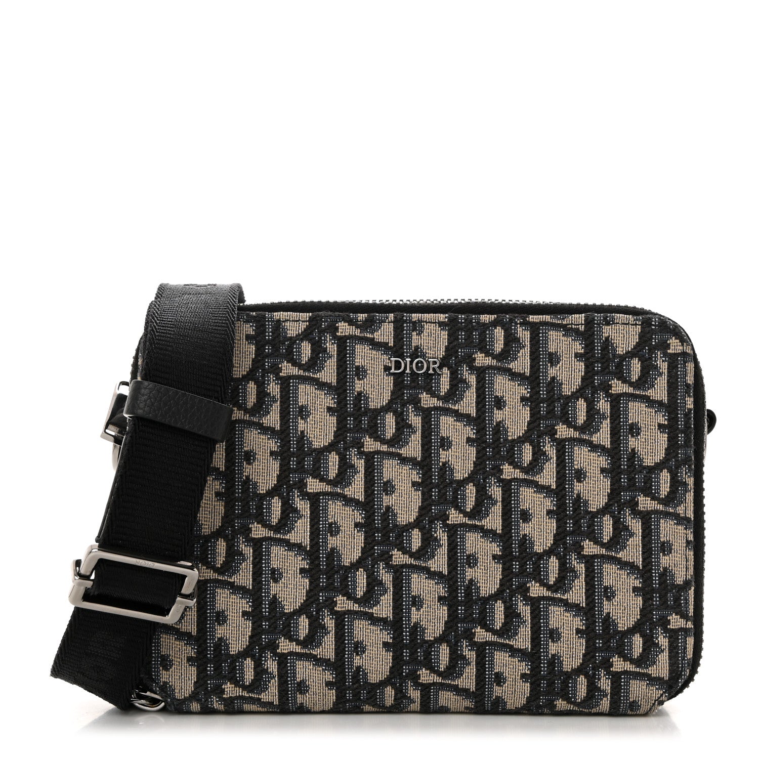 Christian Dior Oblique Pouch Navy Blue 1 of 12