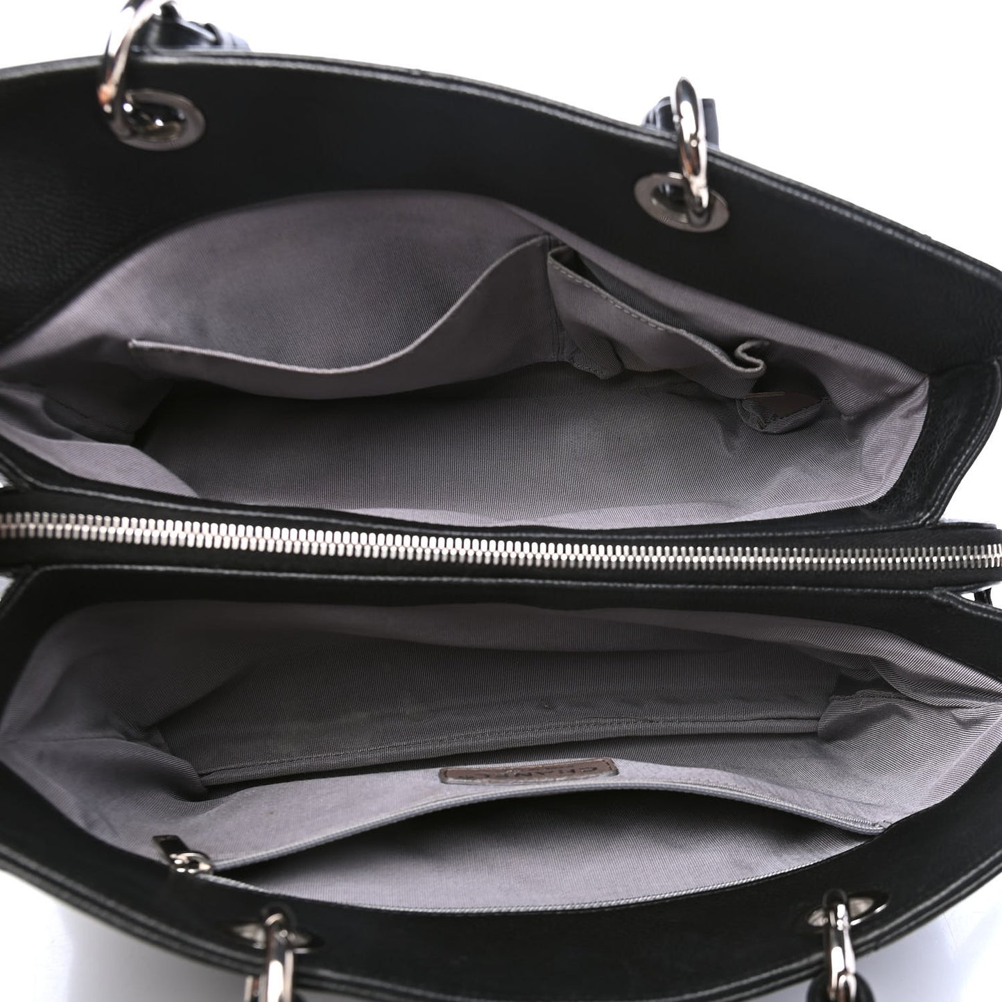 Soft Caviar Quilted CC Timeless Tote Black