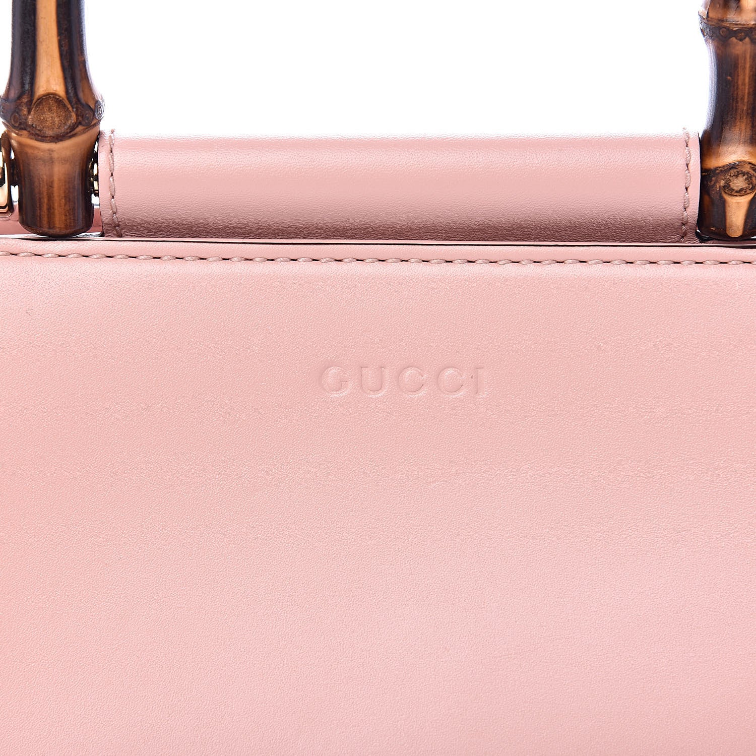 Gucci Nappa Bamboo Web Mini Nymphaea Top Handle Bag Perfect Pink Mystic White 9 of 11