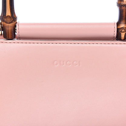 Gucci Nappa Bamboo Web Mini Nymphaea Top Handle Bag Perfect Pink Mystic White 9 of 11