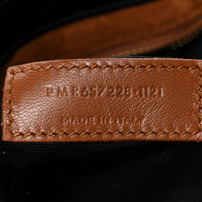Saint Laurent Calfskin Crocodile Embossed Le 5 A 7 Hobo Black 7 of 11