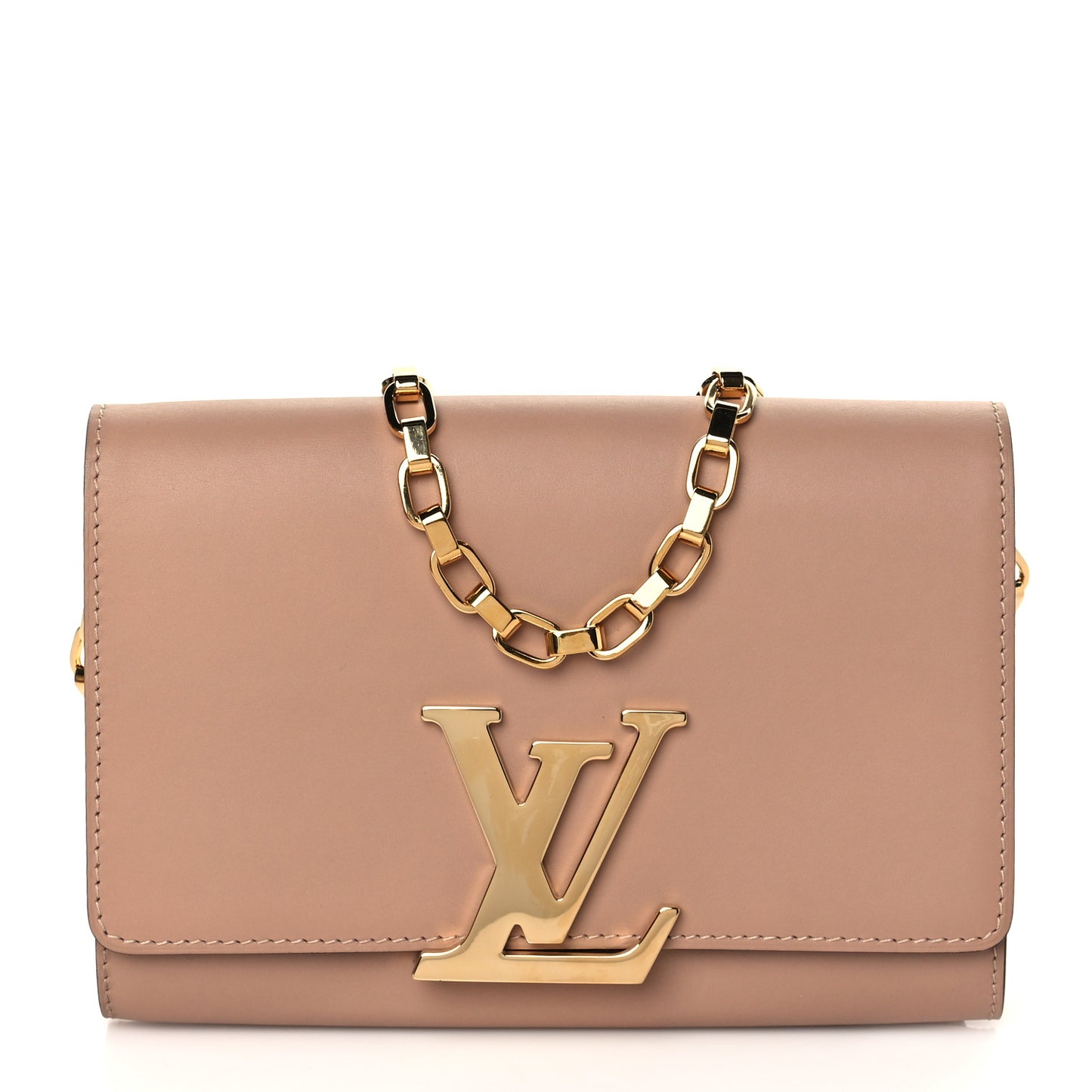 Calfskin Chain Louise MM Nude