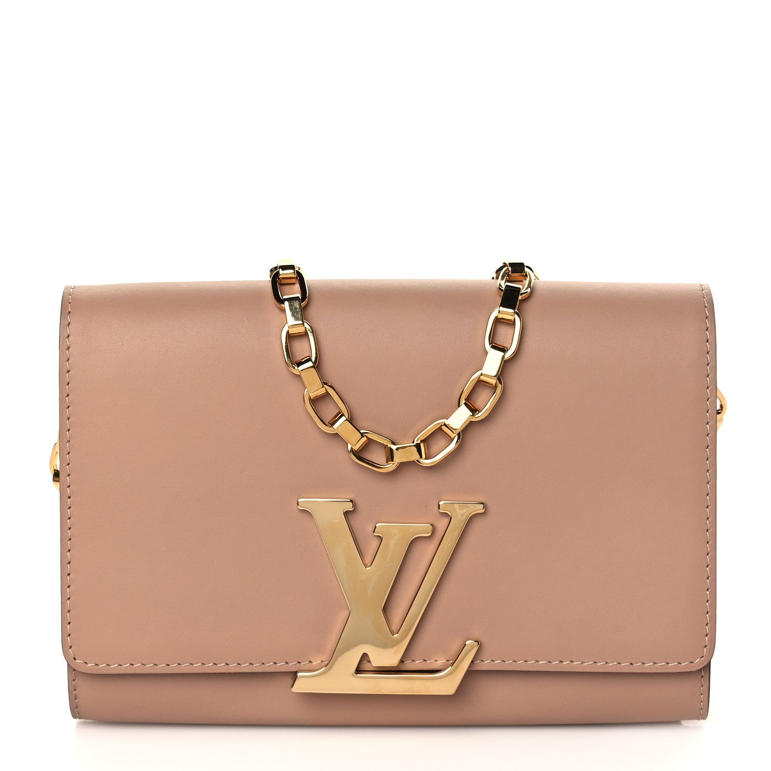 Louis Vuitton Calfskin Chain Louise MM Nude 1 of 10