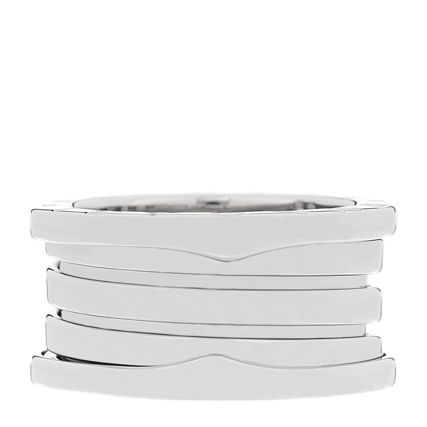 Bulgari 18K White Gold B.Zero1 Three-Band Ring 52 6 3 of 5