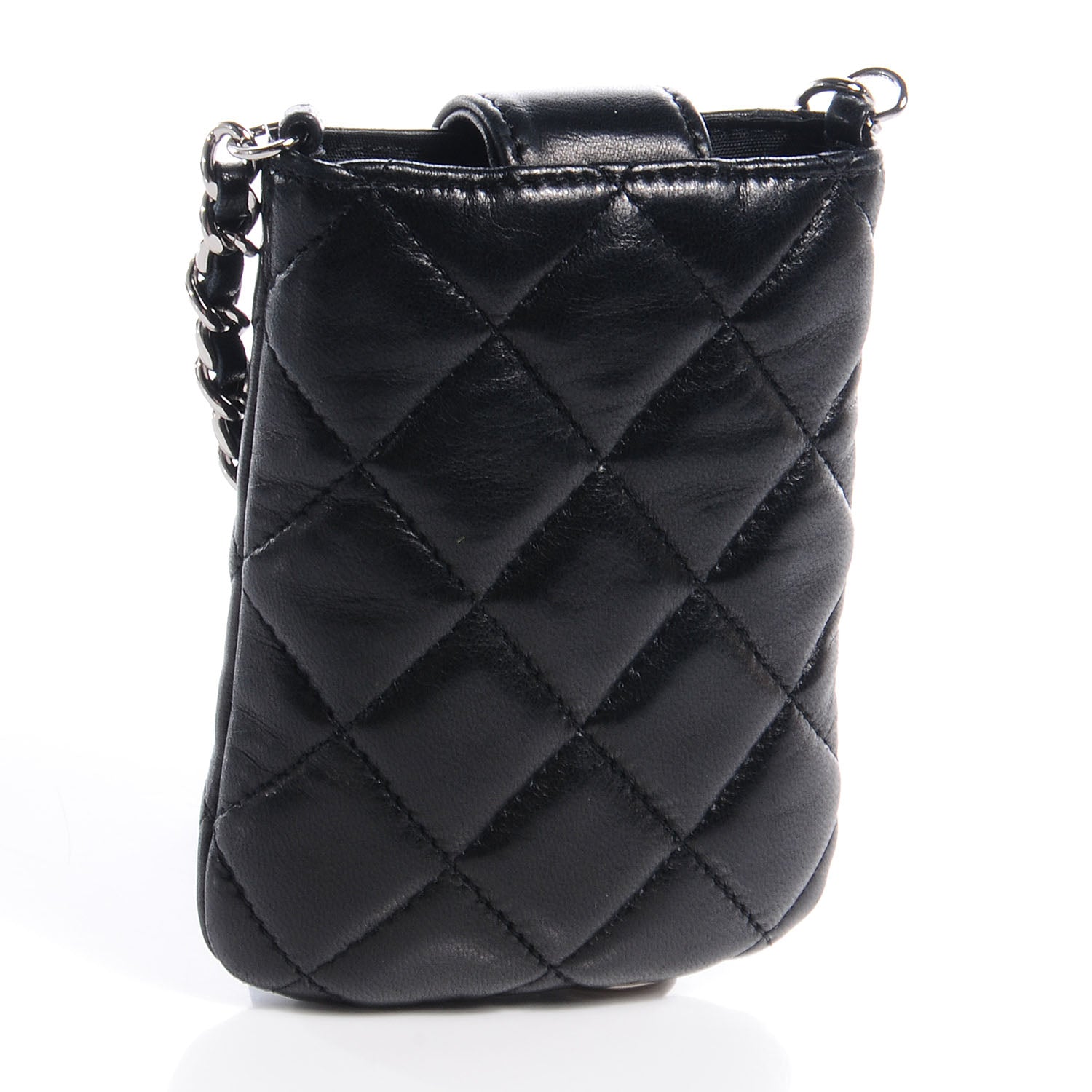 Chanel Lambskin Quilted Chain Phone Case Black 3 of 7