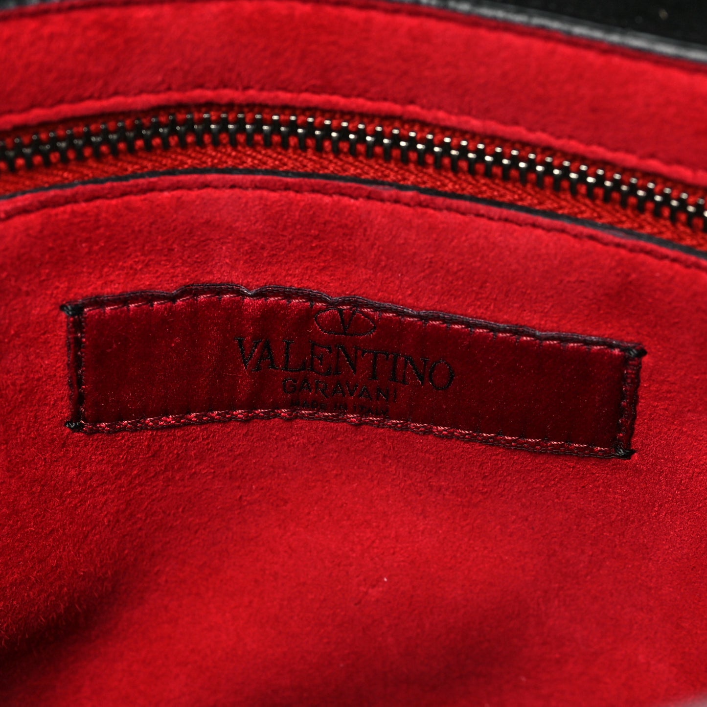 Craquele Nappa Large Rockstud Spike Shoulder Bag Black