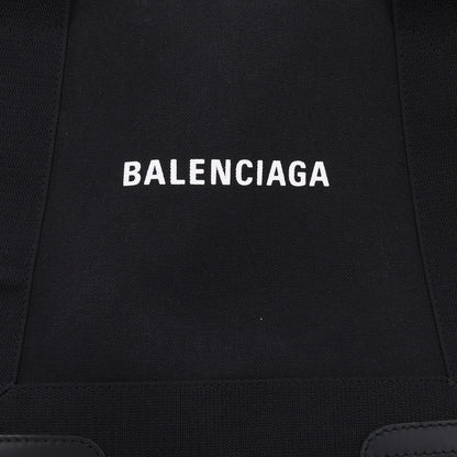 Balenciaga Cotton Canvas Calfskin S Navy Cabas Black 8 of 11