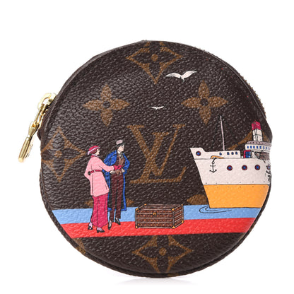 Louis Vuitton Monogram 2016 Christmas Animation Round Coin Purse Rouge 1 of 7