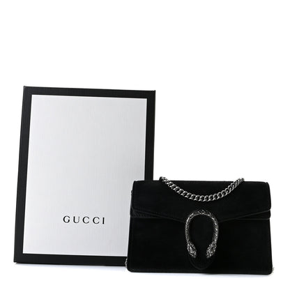 Gucci Suede Super Mini Dionysus Shoulder Bag Black 8 of 8