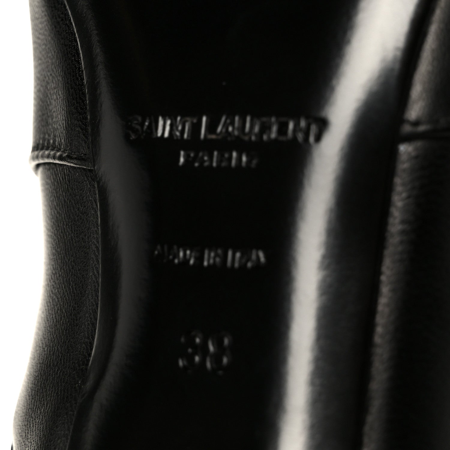 Saint Laurent Goatskin Crystal Buckle Claude 90 Ankle Booties 38 Black 8 of 11