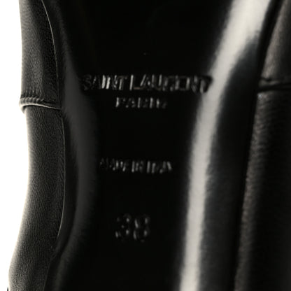 Saint Laurent Goatskin Crystal Buckle Claude 90 Ankle Booties 38 Black 8 of 11