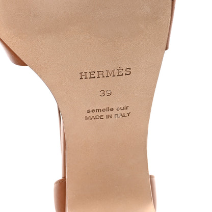 Hermes Calfskin Encens 50 Sandals 39 Naturel 7 of 10