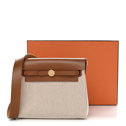 Hermes Military Toile Vache Hunter Herbag Zip Retourne 20 Ecru Beige Fauve 11 of 11