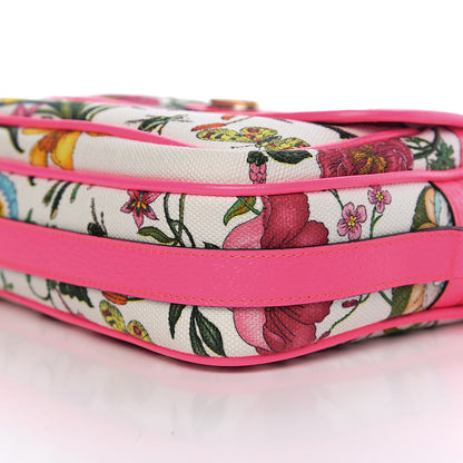 Gucci Canvas Flora Floral Shoulder Bag White Fuchsia Fluo 9 of 9