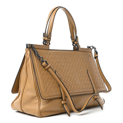 Bottega Veneta Nappa Intrecciato Top Handle Tote Camel 3 of 8