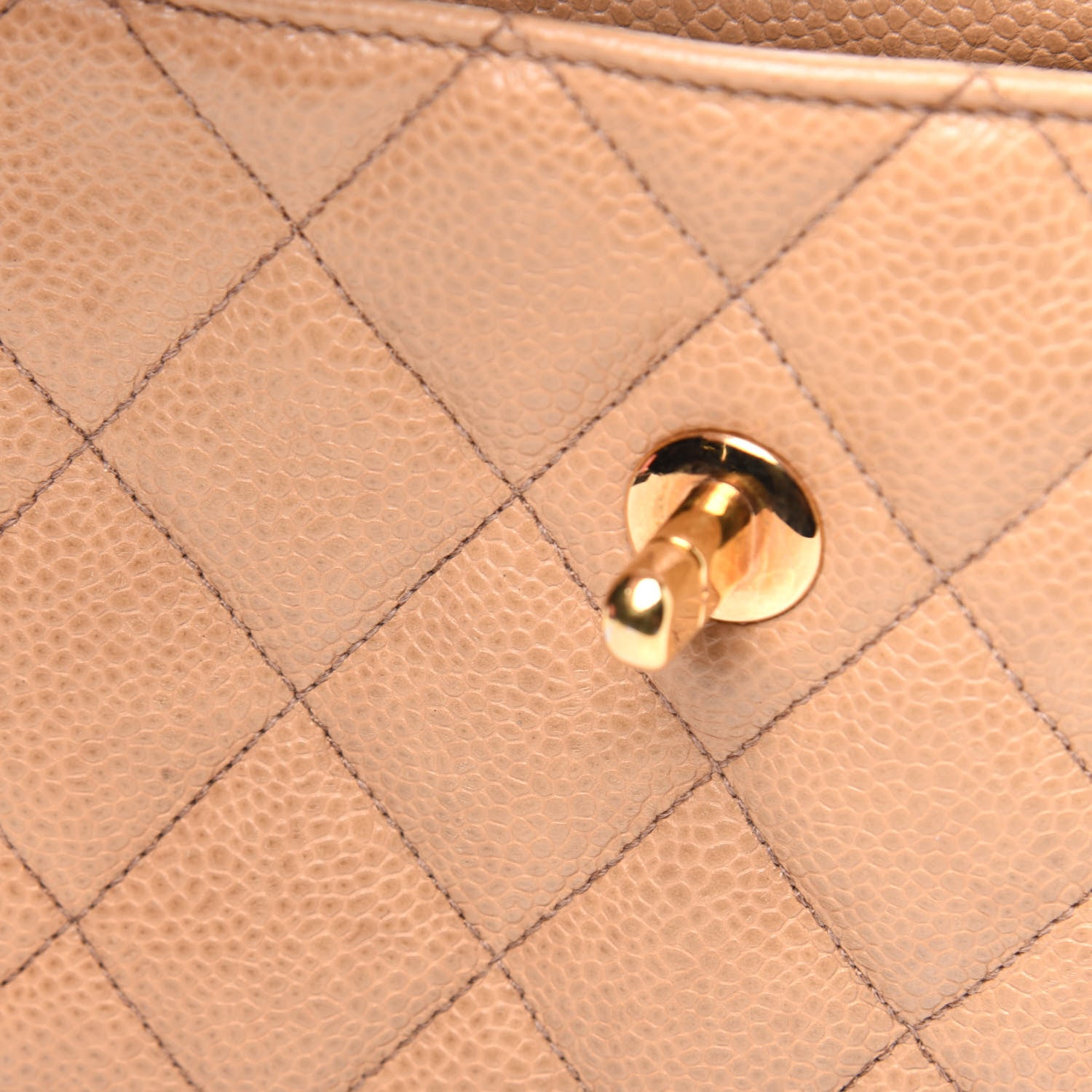 Chanel Caviar Quilted Flap Belt Bag Clutch 85 34 Beige 12 of 21