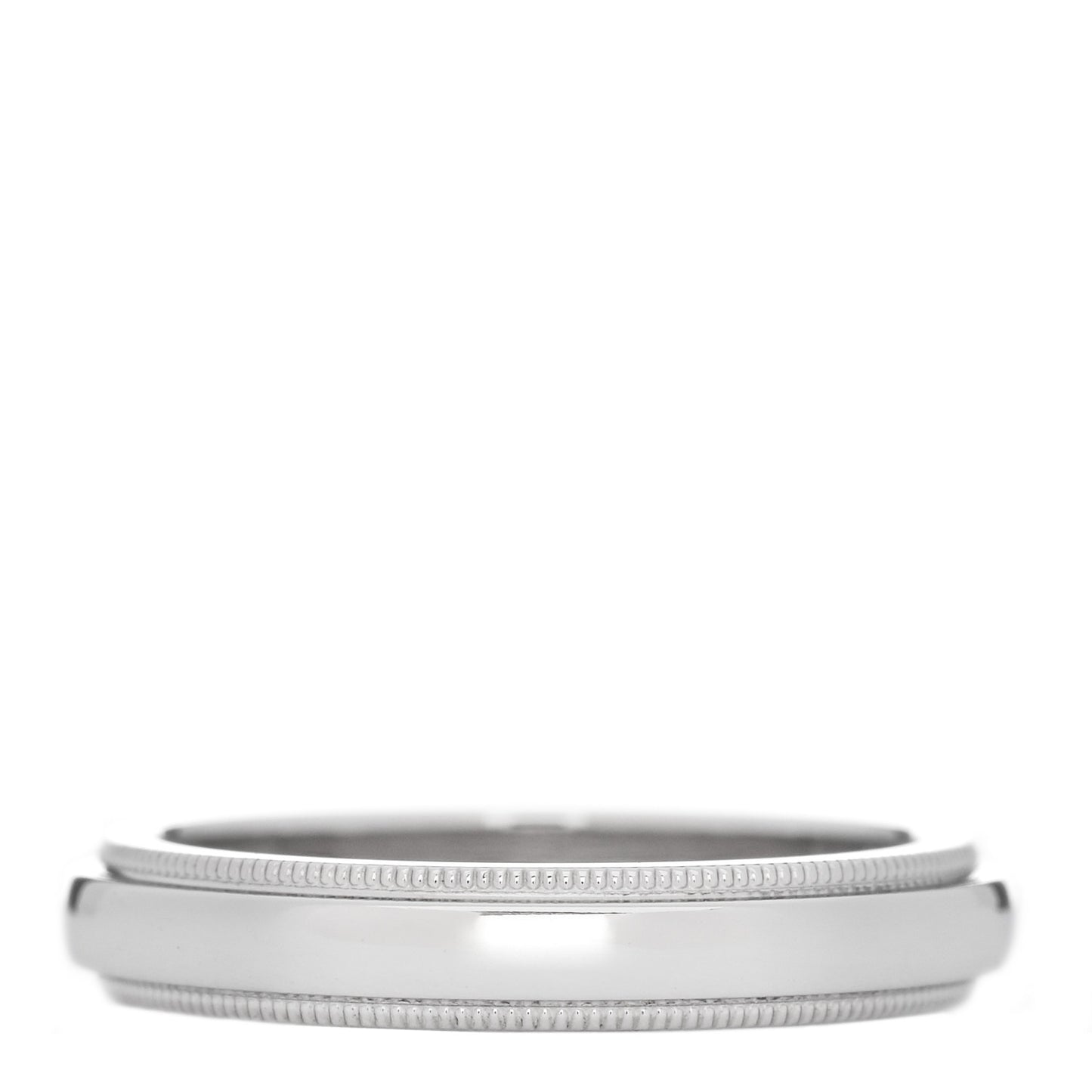 Platinum 3mm Milgrain Wedding Band Ring 45 3.25