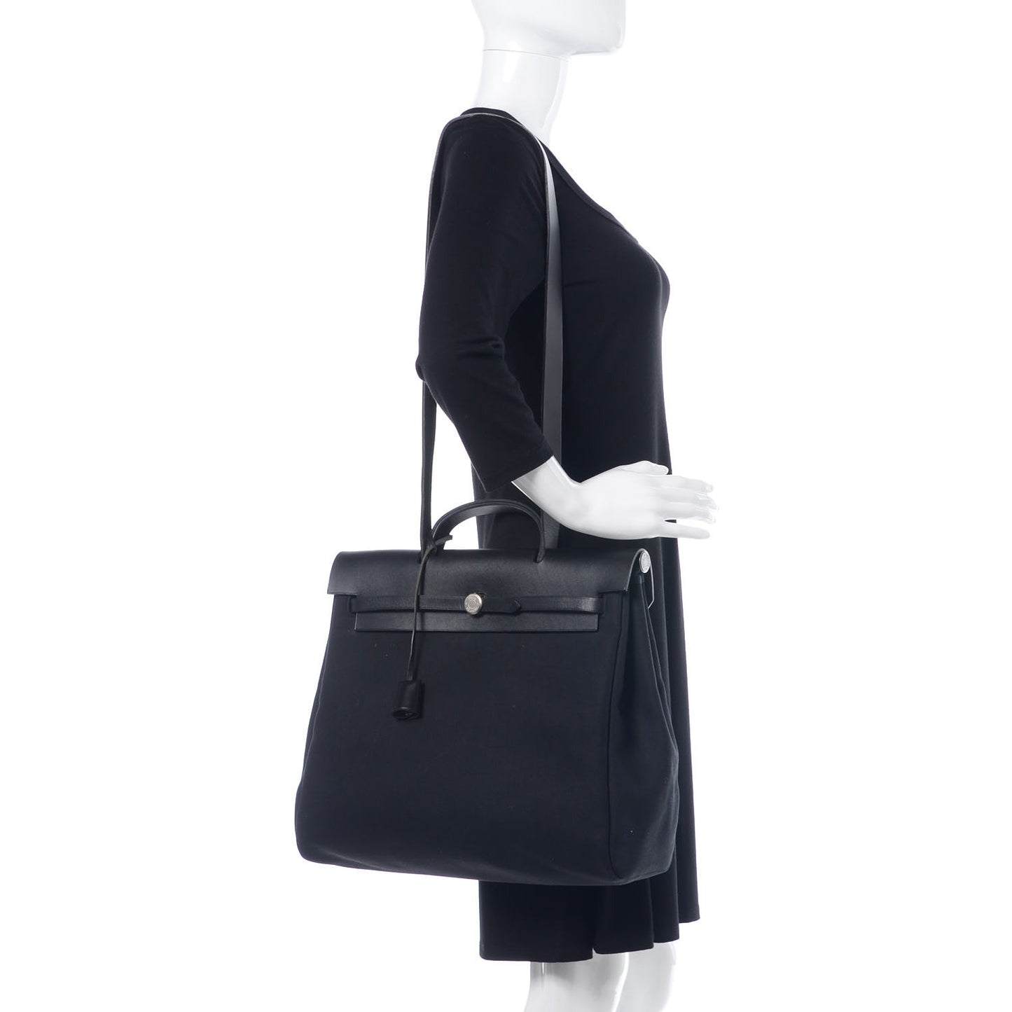 Toile Vache Calfskin Herbag 39 Black