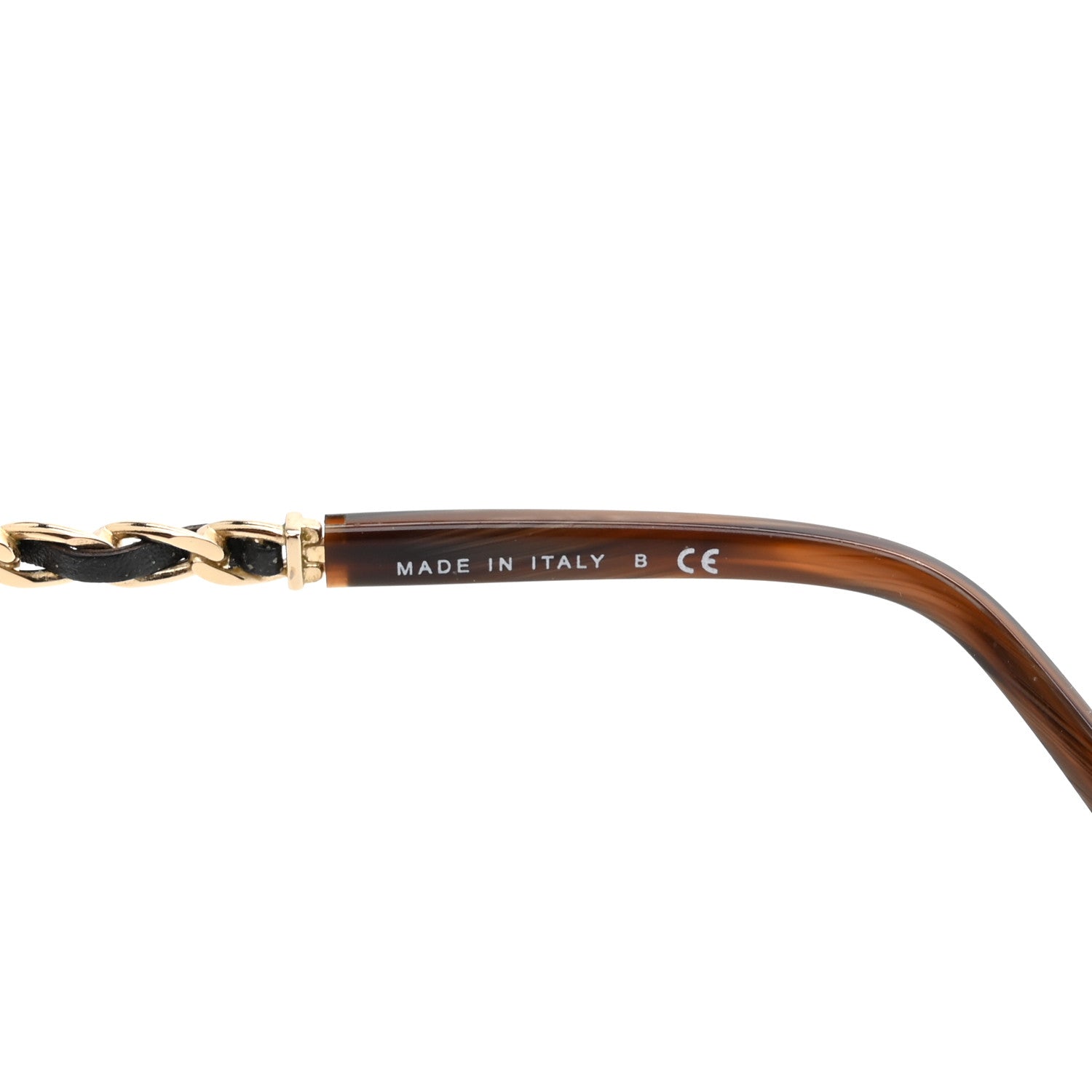 Chanel Acetate Metal Lambskin Chain Square Sunglasses 5210-Q Brown 6 of 8