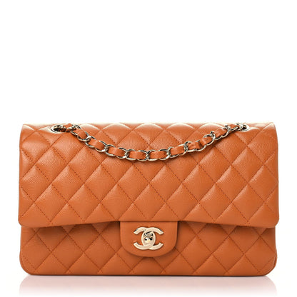 Chanel Caviar Quilted Medium Double Flap Light Brown 1 of 10