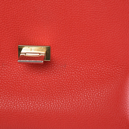 Balenciaga Grained Calfskin Le Dix Mini Soft Cartable Rouge Coquelicot 8 of 14