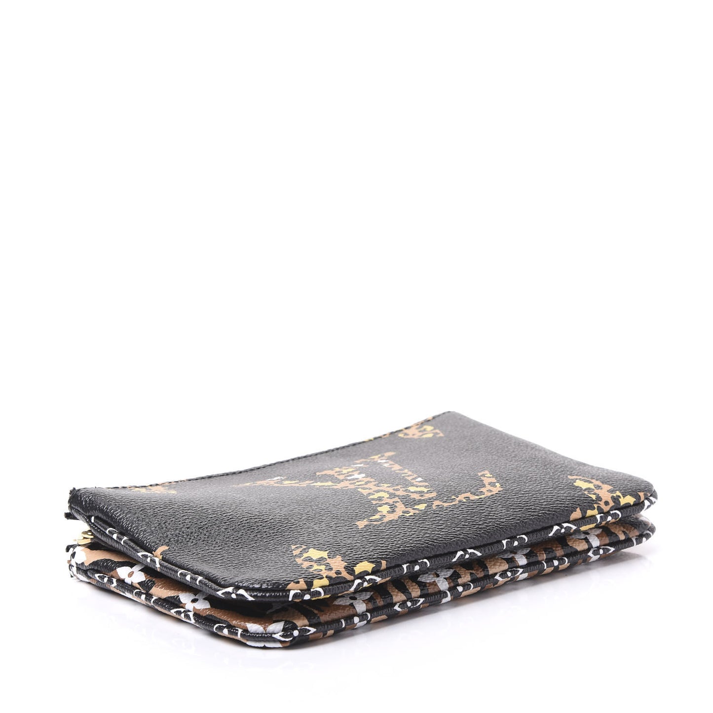 Monogram Giant Jungle Pochette Double Zip Black