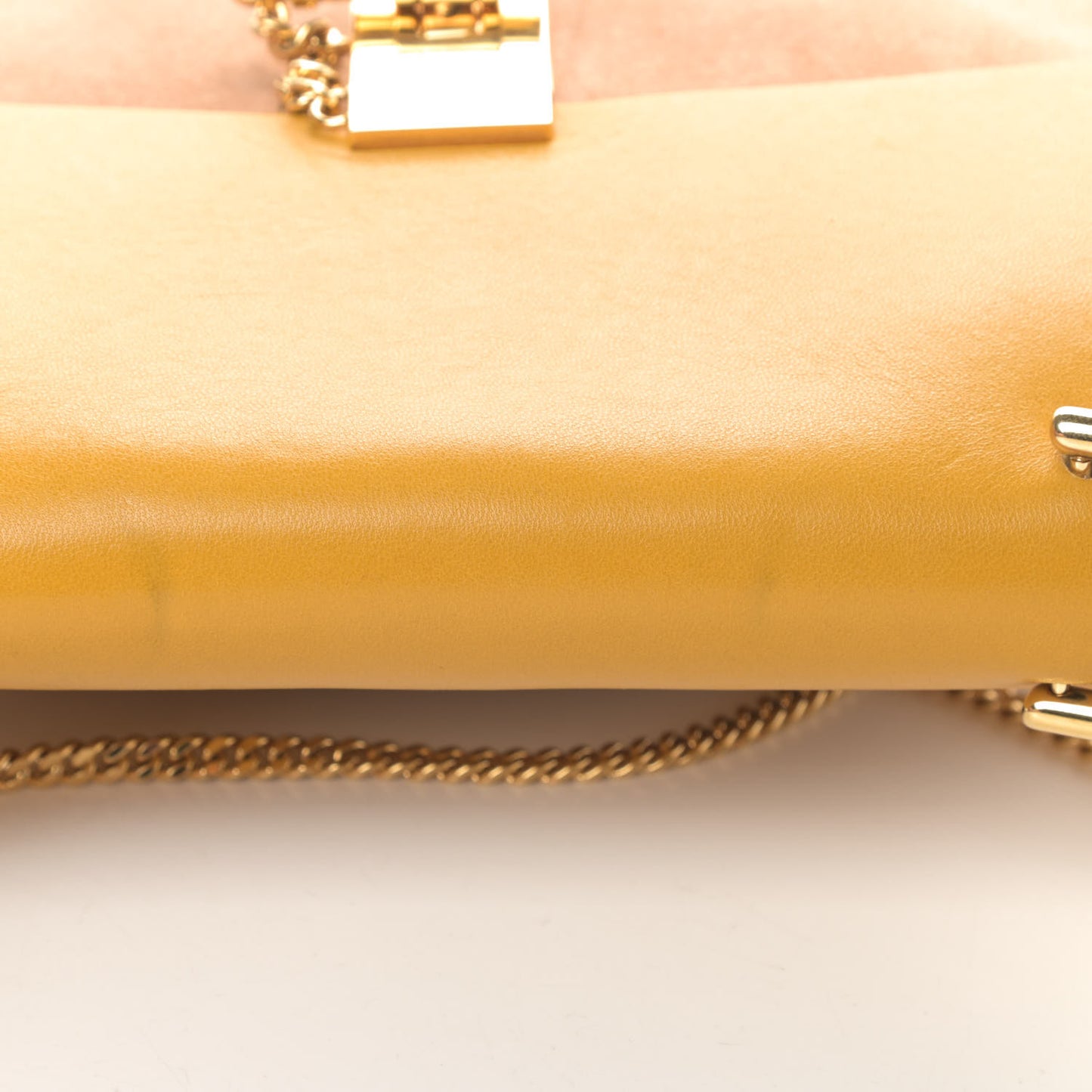 Suede Smooth Calfskin Drew Shoulder Bag Wet Sunflower